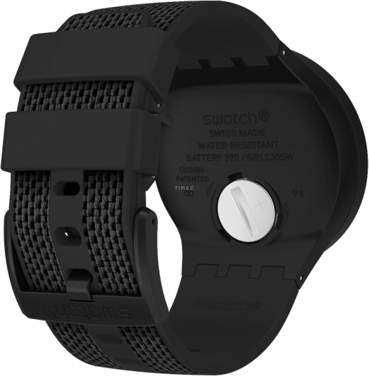 Swatch,THE BOLD 47mm,47mm,Plastic,Black,Sapphire,Crystal Glass,SO27B118