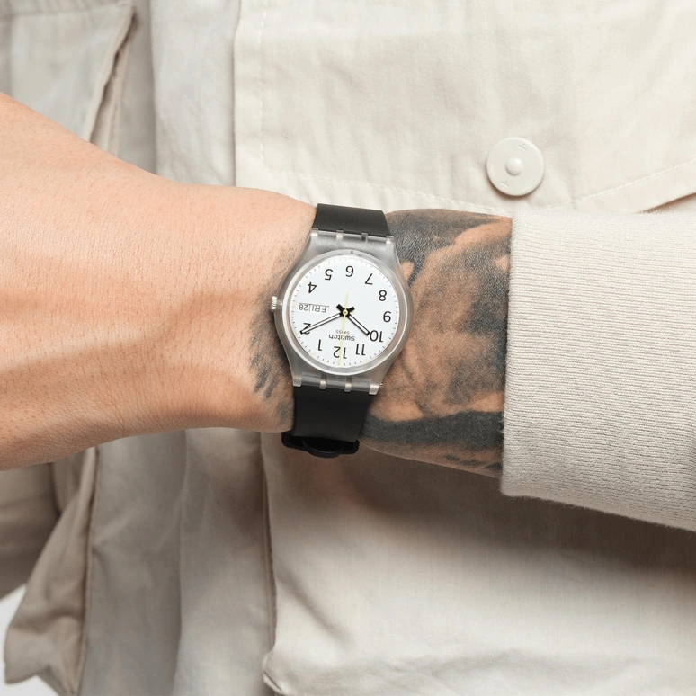 Swatch,Originals 34mm,34mm,White,Open,GE726