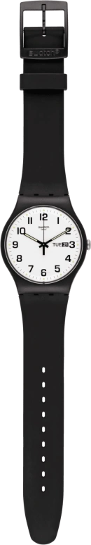 Swatch,CLASSIC 41mm,41mm,Plastic,White,Quartz,Date,Day,SUOB705
