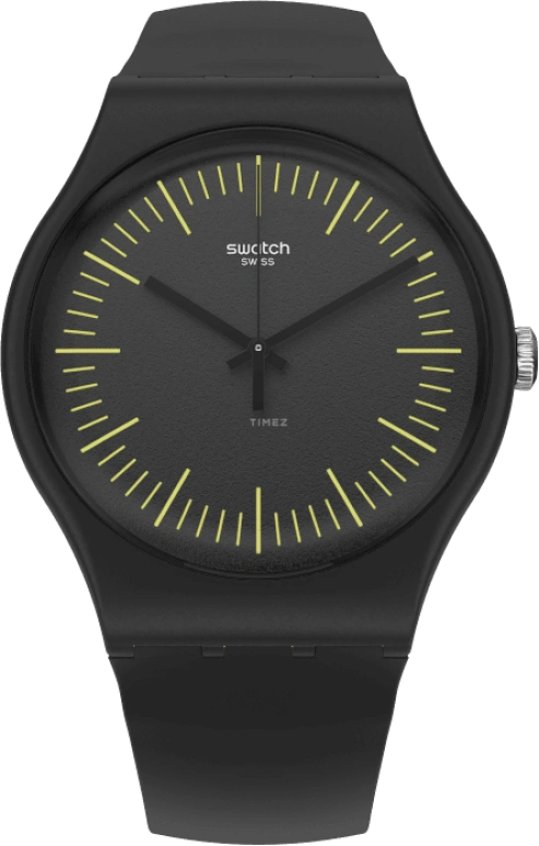 Swatch,Originals 41mm,41mm,Black,Sapphire,Crystal Glass,Open,SUOB184