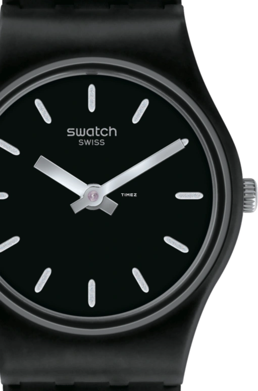 Swatch,Originals 25mm,25mm,Plastic,Black,Quartz,Tonneau,LB183