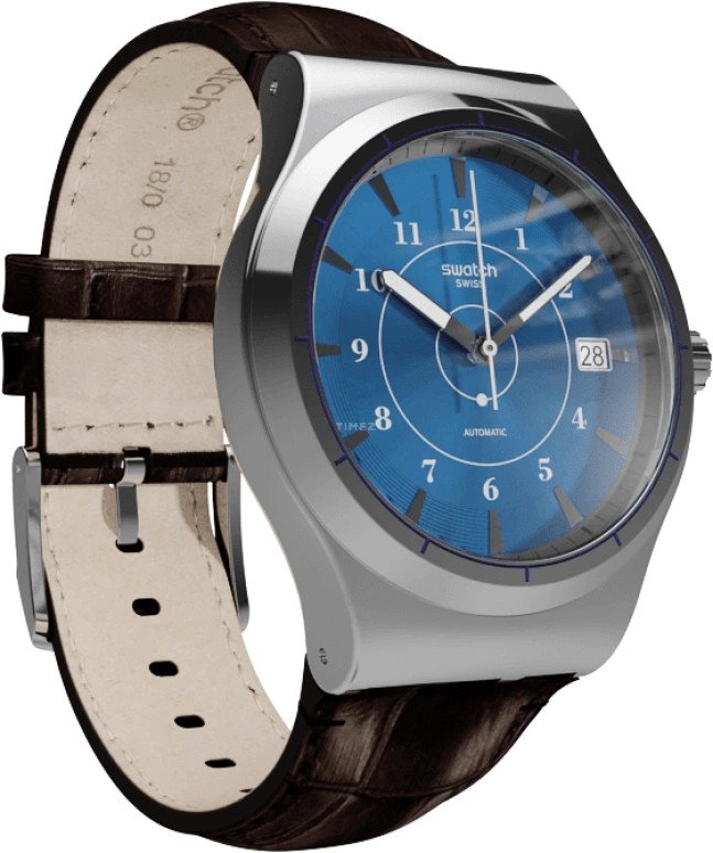 Swatch,Sistem 51 42mm,42mm,Stainless Steel,Blue,Automatic,Day,90hours,YIS404