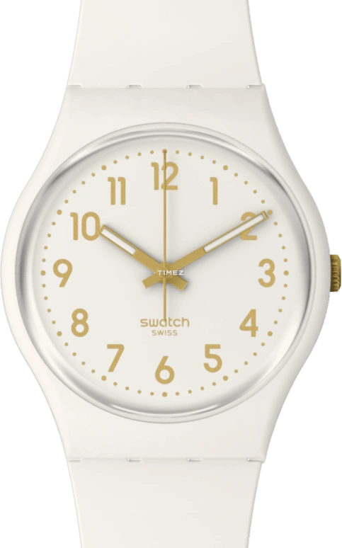 Swatch,Originals 34mm,34mm,Bio-sourced,White,Quartz,Round,SO28W111,SO28W111-6000