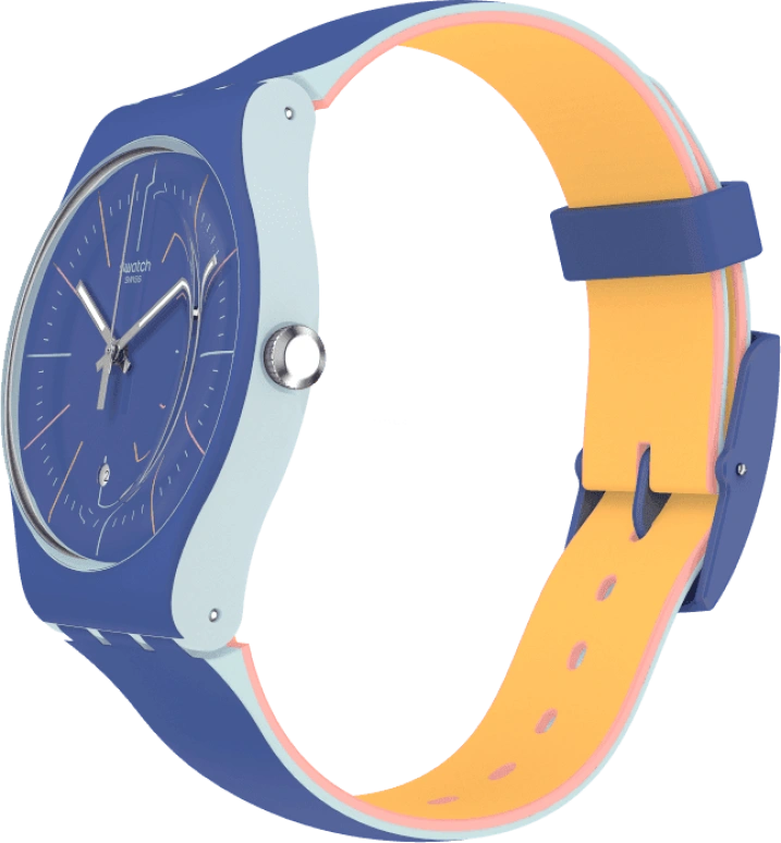Swatch,Originals 41mm,41mm,Plastic,Blue,SUOS403