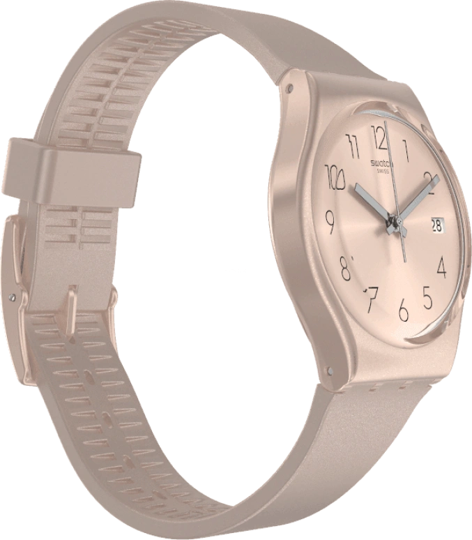 Swatch,Originals 34mm,34mm,Plastic,Pink,Sapphire,Crystal Glass,GP403
