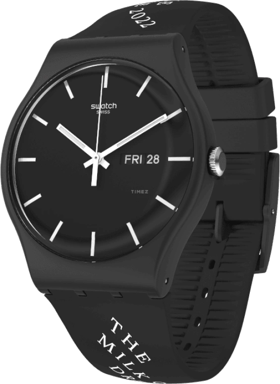 Swatch,Originals 41mm,41mm,Plastic,Black,SUOB720R