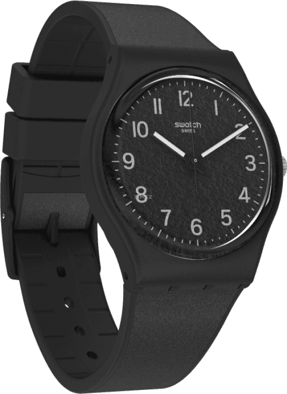 Swatch,Originals 34mm,34mm,Plastic,Black,GB326