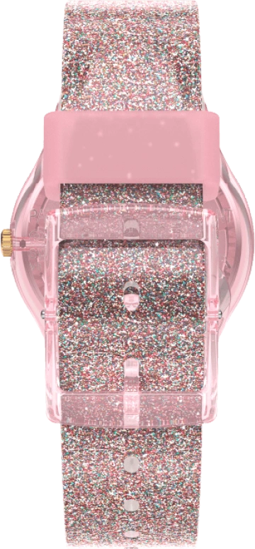 Swatch,Originals 34mm,34mm,Plastic,Pink,Sapphire,Crystal Glass,GP168