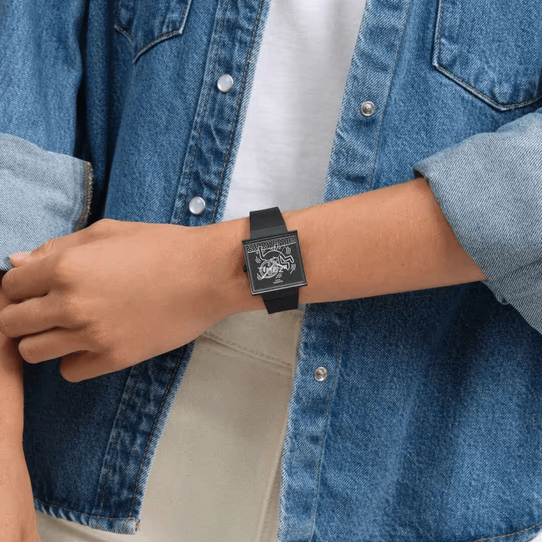 Swatch,Originals 41.80mm,41.80mm,Bioceramic,Black,Quartz,Square,SO34Z103