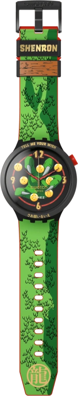 Swatch,Other 47mm,47mm,Plastic,Green,Black,Multi-Color,Quartz,Sapphire,Crystal Glass,Round,SB01Z102