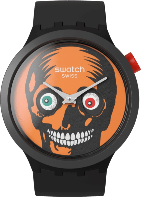 Swatch,Other 47mm,47mm,Bioceramic,Orange,Quartz,Sapphire,Crystal Glass,Round,SB03B700