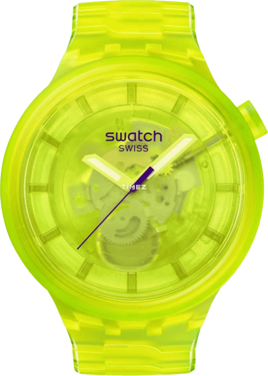 Swatch,THE BOLD 47mm,47mm,Bio-sourced,Yellow,Quartz,Sapphire,Crystal Glass,Round,SB05J103
