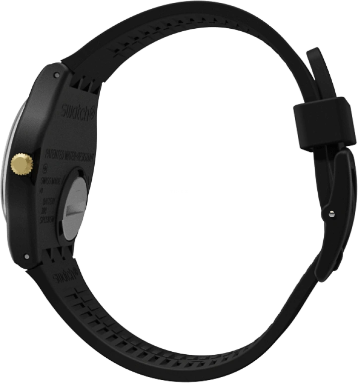 Swatch,Originals 34mm,34mm,Plastic,Black,Quartz,Round,GB274