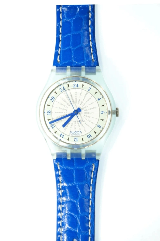 Swatch,Other 34mm,34mm,Plastic,White,Quartz,Sapphire,Crystal Glass,Tonneau,GG125