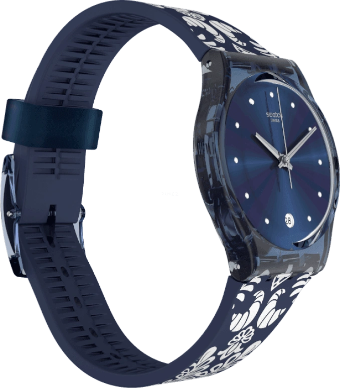 Swatch,Originals 34mm,34mm,Plastic,Blue,GN413