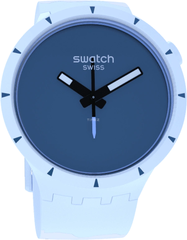 Swatch,THE BOLD 47mm,47mm,Bioceramic,Ceramic,Blue,Sapphire,Crystal Glass,SB03N102