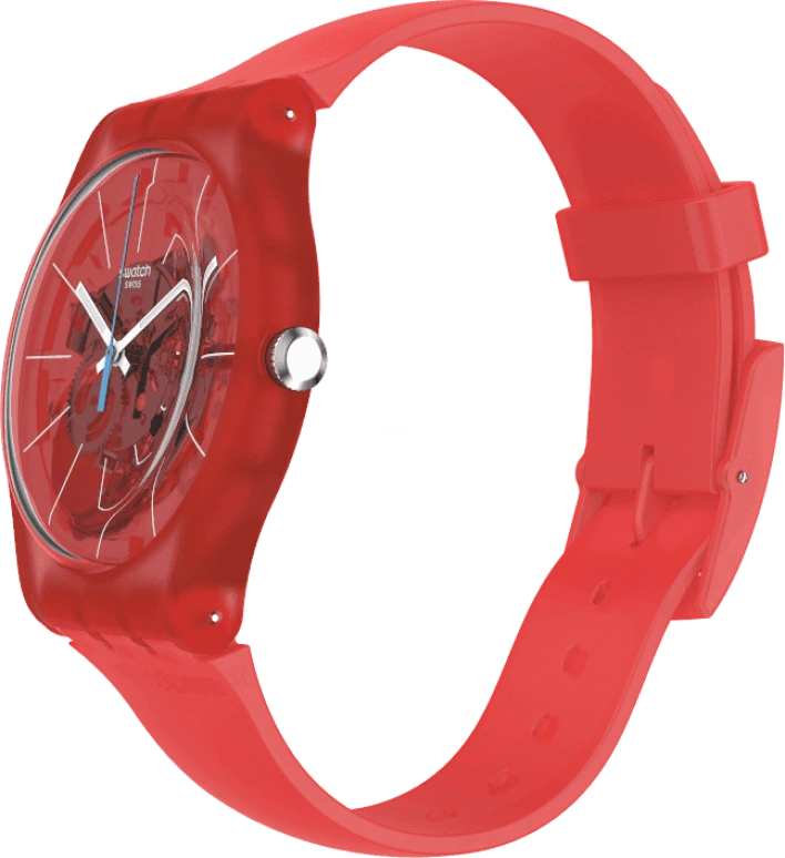 Swatch,Originals 41mm,41mm,Plastic,Red,SUOO105