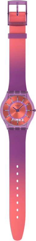 Swatch,SKIN 34mm,34mm,Bio-sourced,Red,Quartz,Round,Purple,SS08V108