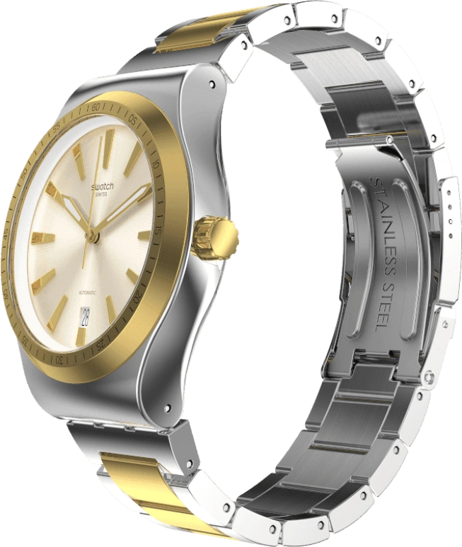 Swatch,IRONY 42mm,42mm,Gold,Open,YIS429G