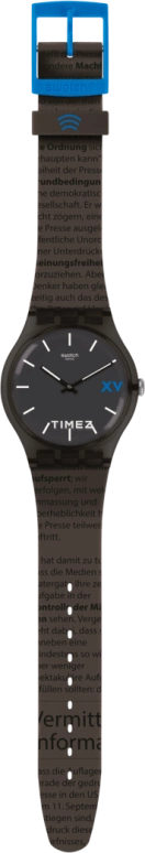 Swatch,Other 41mm,41mm,Plastic,Grey,Quartz,Tonneau,Black,SVIB104,SVIB104-5000