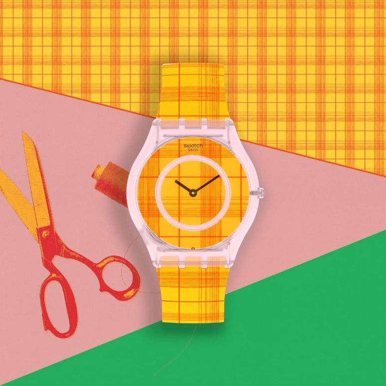 Swatch,Special Edition 34mm,34mm,Bioceramic,Yellow,Transparent,SS08Z105