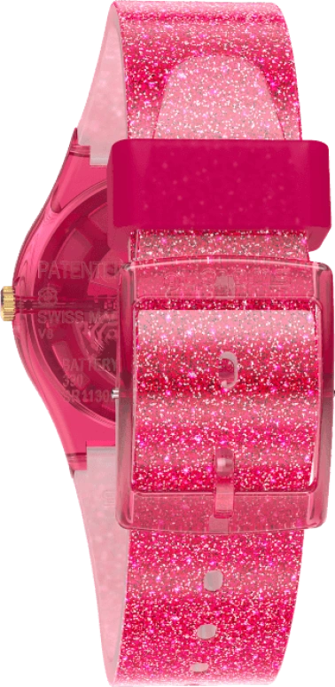 Swatch,Originals 34mm,34mm,Plastic,Pink,Sapphire,Crystal Glass,GP169