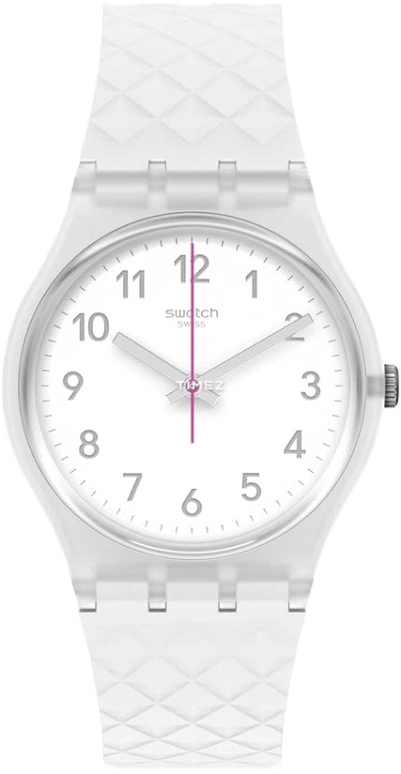 Swatch,Originals 34mm,34mm,Plastic,White,Quartz,Baton,GE286