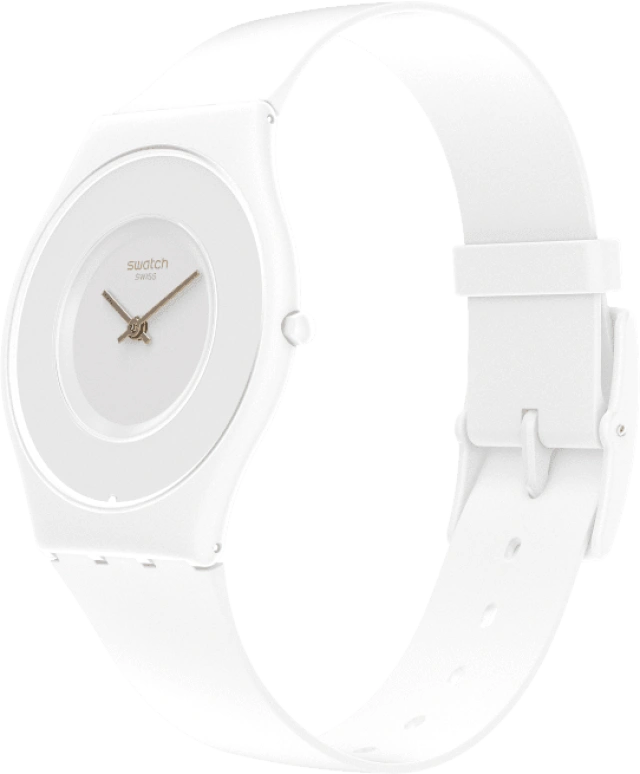 Swatch,SKIN 34mm,34mm,Ceramic,White,Quartz,SS09W100
