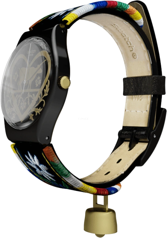 Swatch,Originals 34mm,34mm,Plastic,Black,GB285