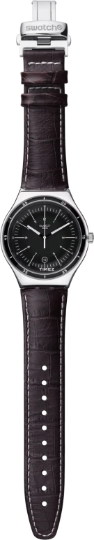 Swatch,IRONY 42.70mm,42.70mm,Stainless Steel,Black,Quartz,Day,Tonneau,YWS400