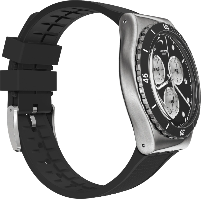 Swatch,IRONY 43mm,43mm,Stainless Steel,Black,YVS487