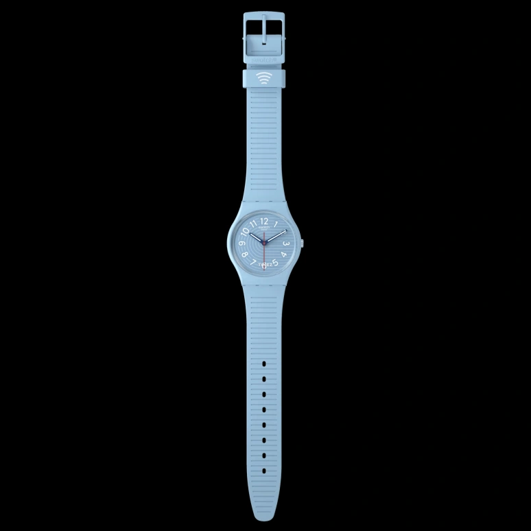 Swatch,Other 34mm,34mm,Bio-sourced,Blue,Quartz,Tonneau,SO28S104,SO28S104-5300