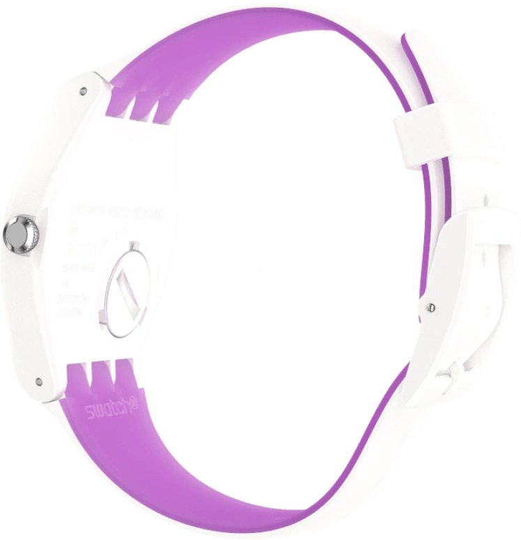 Swatch,Originals 41mm,41mm,Plastic,White,Sapphire,Crystal Glass,SUOW173