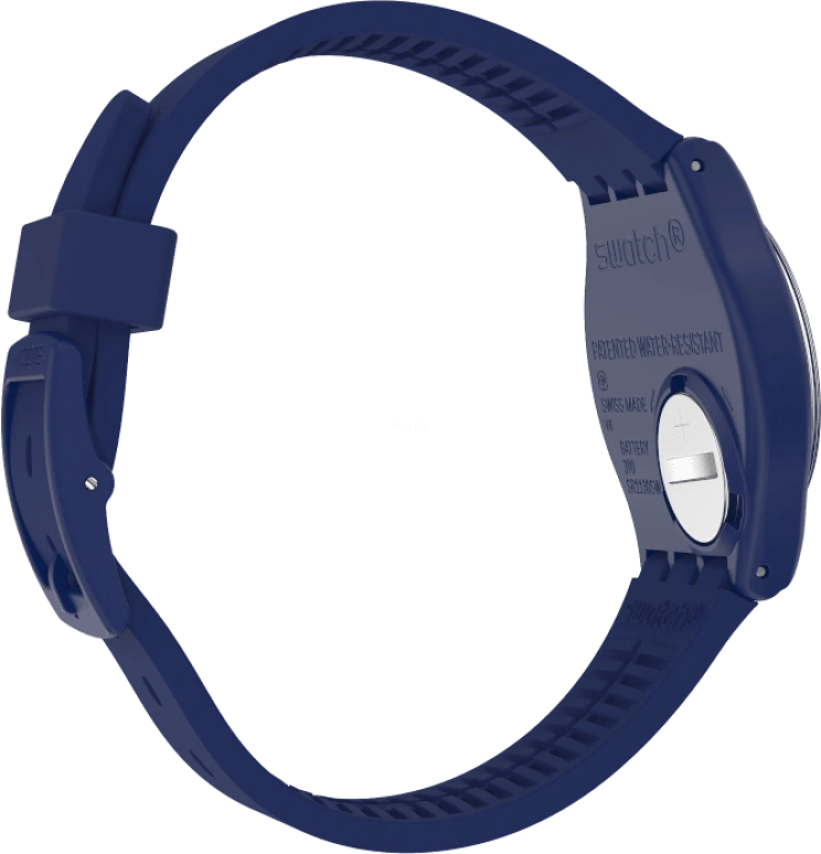 Swatch,Originals 34mm,34mm,Plastic,Blue,Sapphire,Crystal Glass,Closed,GN727