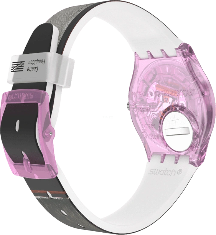 Swatch,Originals 34mm,34mm,Plastic,Multi-Color,Quartz,Sapphire,Crystal Glass,Round,GZ356