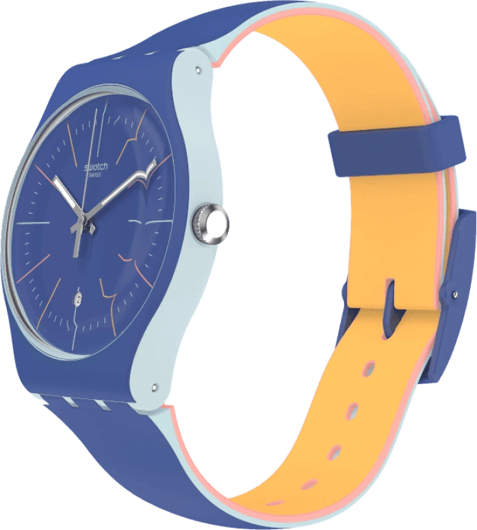 Swatch,Originals 41mm,41mm,Plastic,Blue,SUOS403
