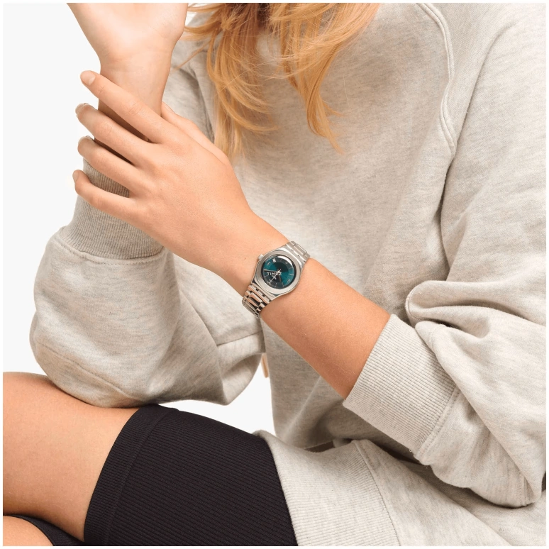 Swatch,IRONY 33mm,33mm,Stainless Steel,Dark Green,Quartz,Day,Round,YLS468GC