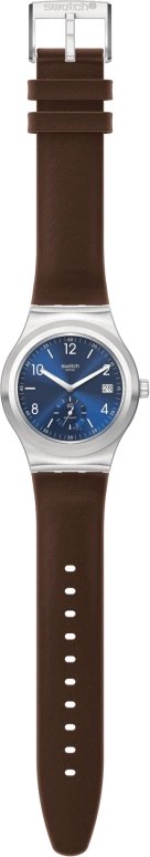 Swatch,IRONY 42mm,42mm,Stainless Steel,Blue,Open,SY23S410