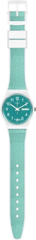 Swatch,Originals 34mm,34mm,Plastic,Green,Quartz,Date,Day,GW714
