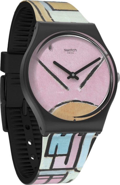 Swatch,Originals 34mm,34mm,Plastic,Pink,Closed,GZ350