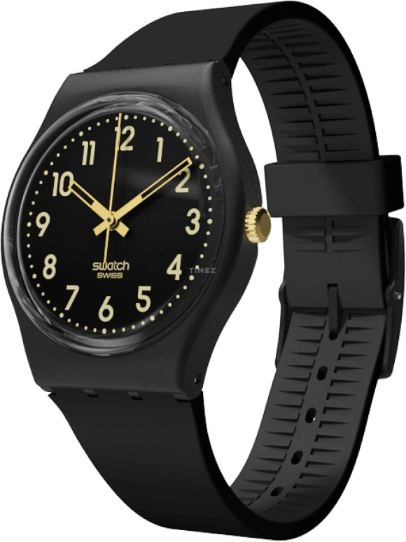Swatch,Originals 34mm,34mm,Plastic,Black,Quartz,Round,GB274
