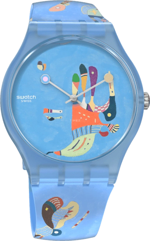 Swatch,Originals 41mm,41mm,Plastic,Blue,Quartz,Sapphire,Crystal Glass,Round,SUOZ342