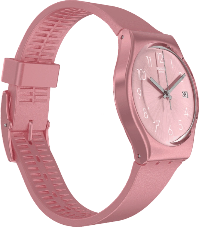 Swatch,Originals 34mm,34mm,Plastic,Pink,Sapphire,Crystal Glass,GP404