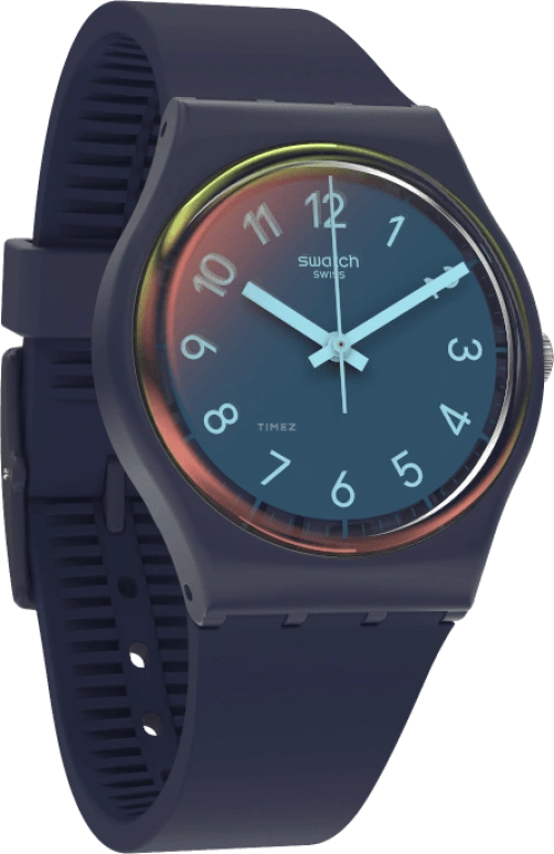 Swatch,Originals 34mm,34mm,Plastic,Blue,Closed,GN274