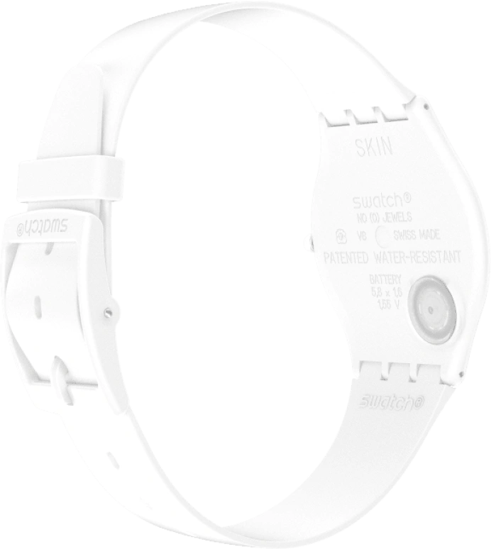 Swatch,SKIN 34mm,34mm,Ceramic,White,Quartz,SS09W100