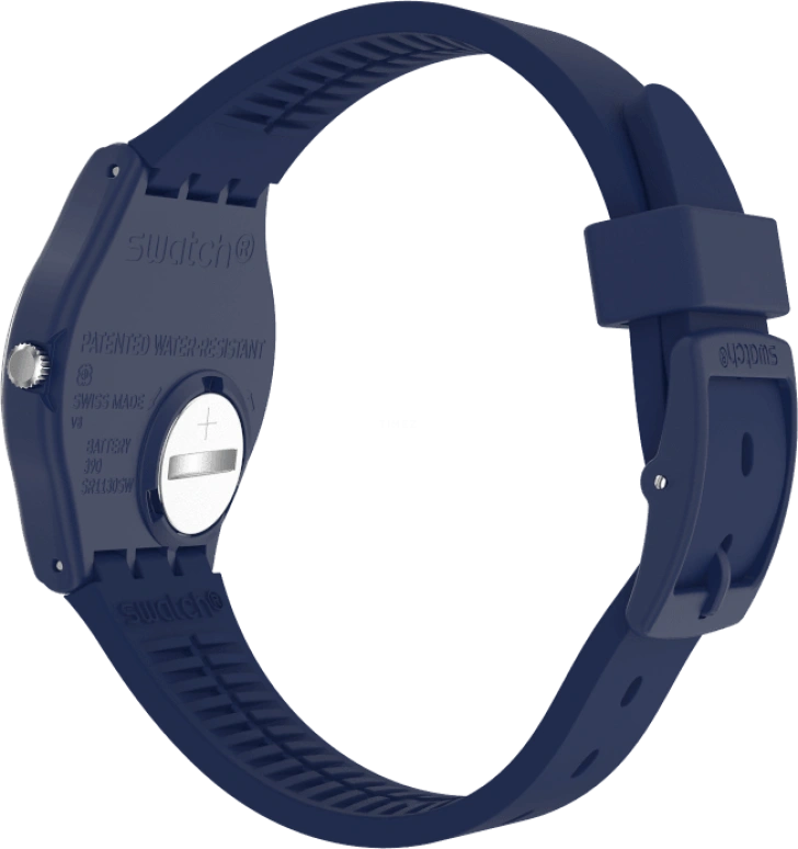 Swatch,Originals 39.20mm,39.20mm,Plastic,Blue,Sapphire,Crystal Glass,Closed,GN726