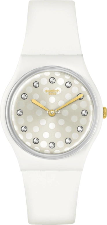Swatch,Originals 34mm,34mm,Bioceramic,Silver White,Quartz,Sapphire,Crystal Glass,Round,SO31W109