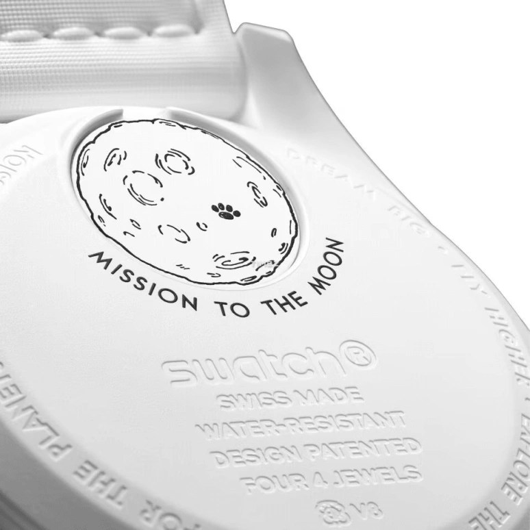 Swatch,MoonSwatch 42mm,42mm,Bioceramic,White,Quartz,Chronograph,Moonphase,SO33W700
