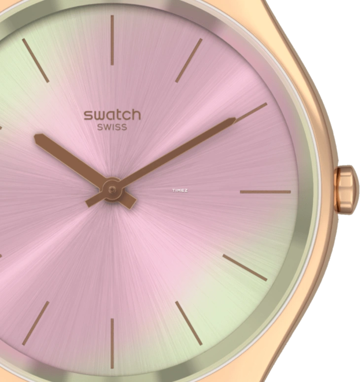 Swatch,Other 38mm,38mm,Stainless Steel,Pink Red,Quartz,Sapphire,Crystal Glass,Round,SYXG122