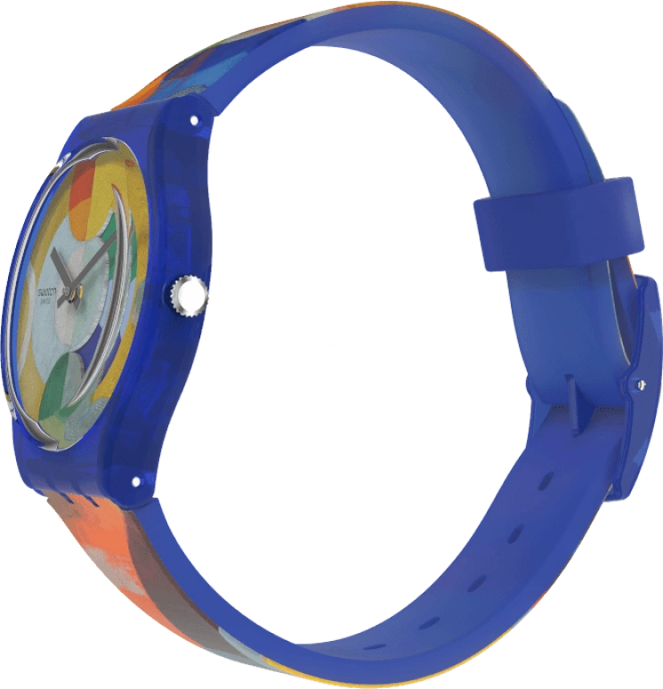 Swatch,Originals 34mm,34mm,Plastic,Multi-Color,Quartz,Sapphire,Crystal Glass,Round,GZ712